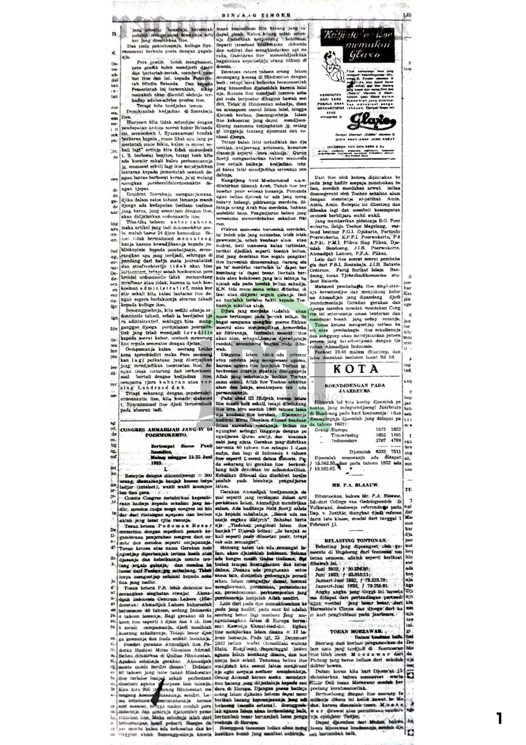 Bintang Timoer, 28 - 30 September 1933