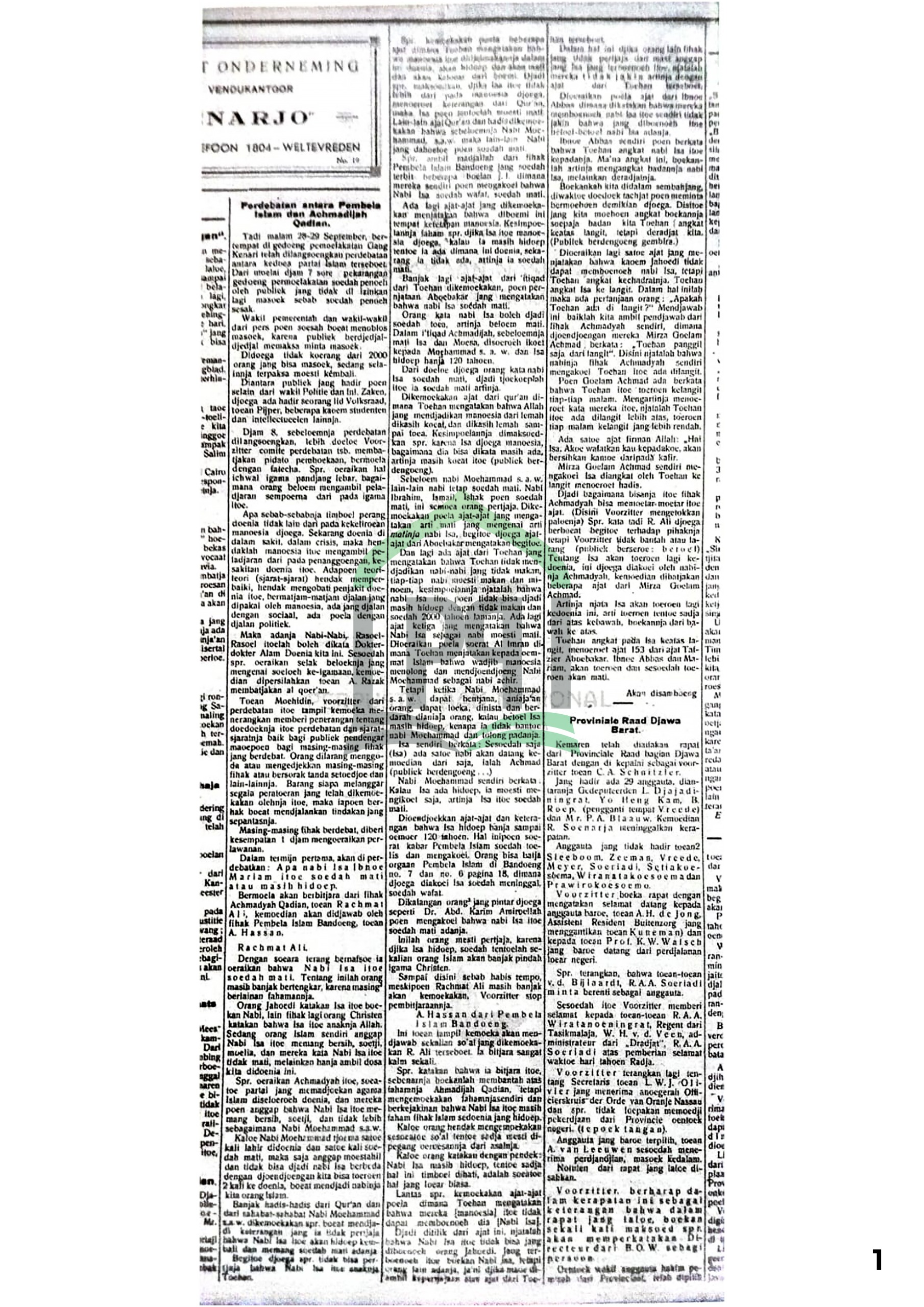 Pemandangan, 28 - 30 September 1933