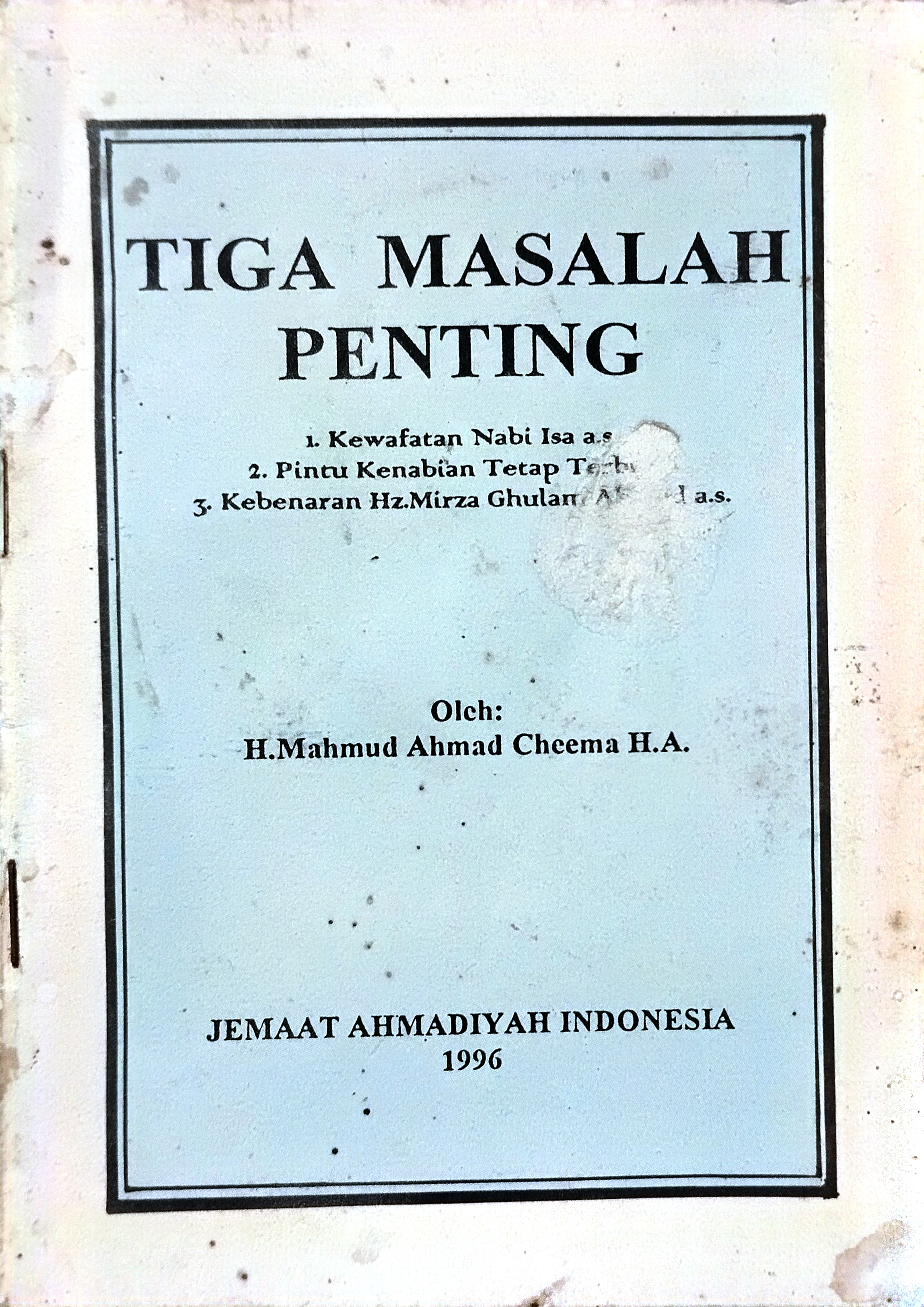 Tiga Masalah Penting
