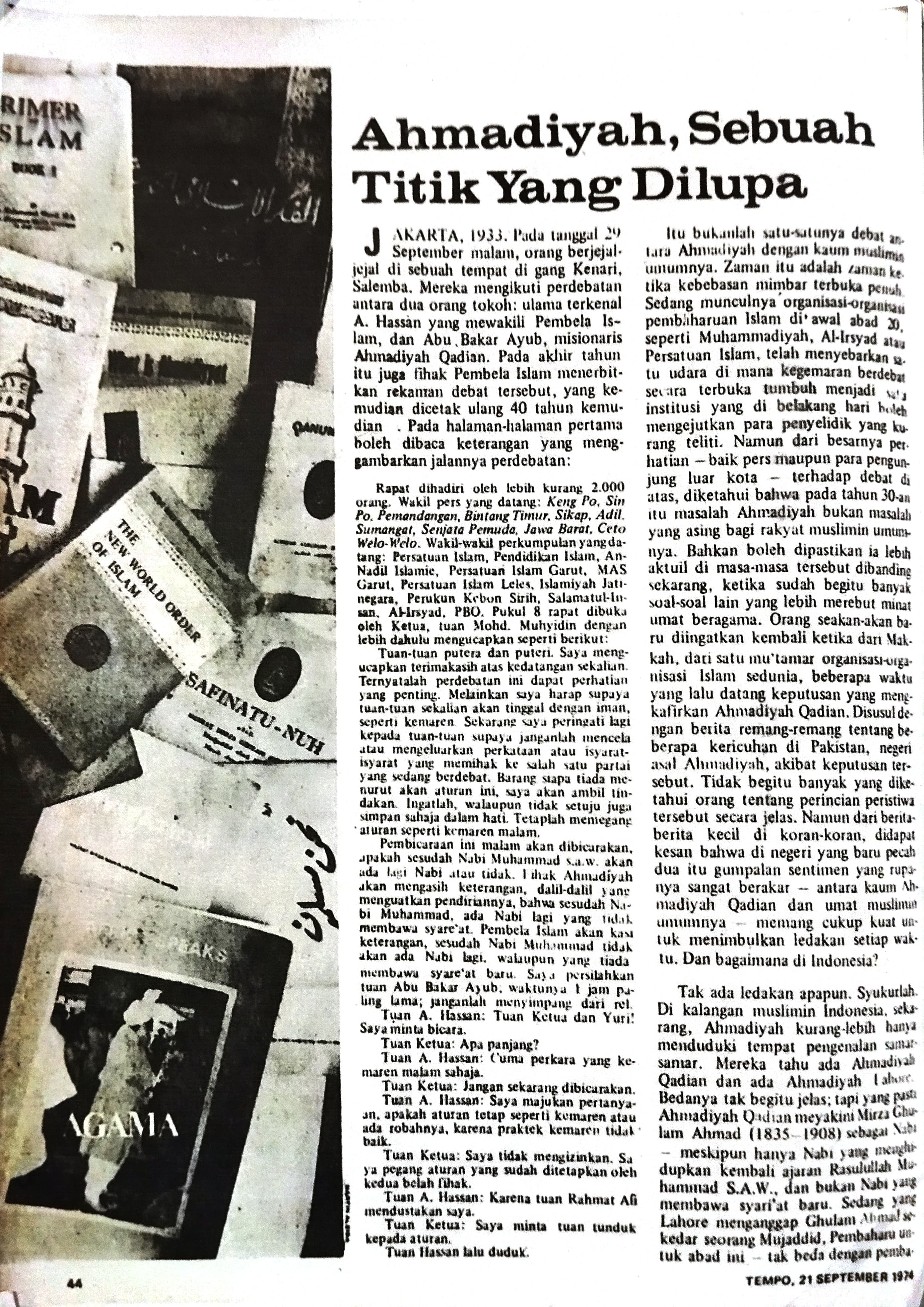 Ahmadiyah, Sebuah Titik Yang Dilupa