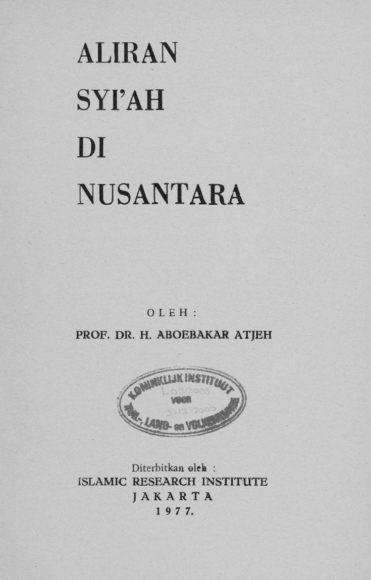 Aliran Syiah di Nusantara