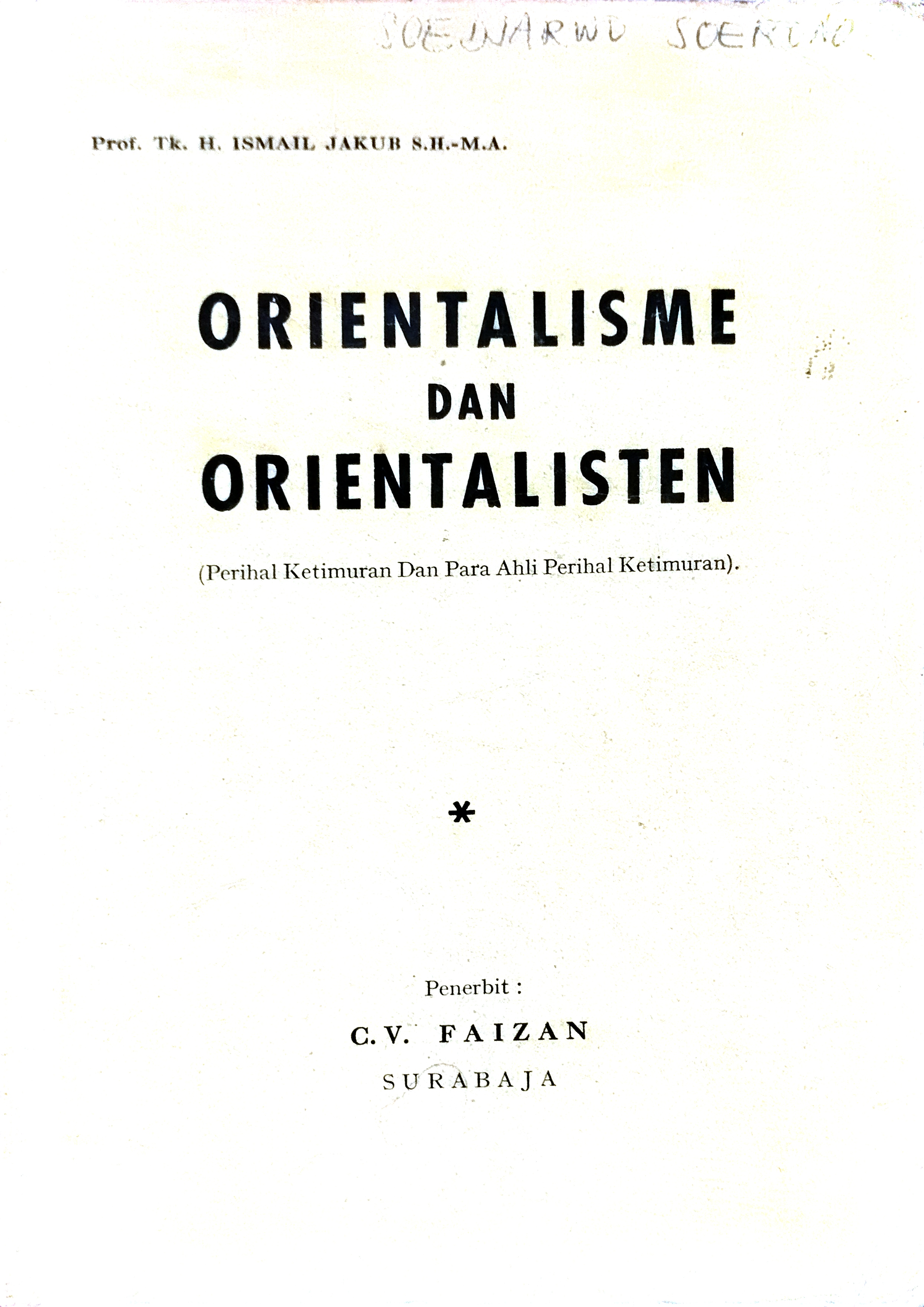 Orientalisme dan Orientalisten